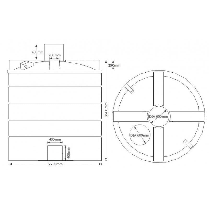 15,000 Litre Underground Potable Water Tank