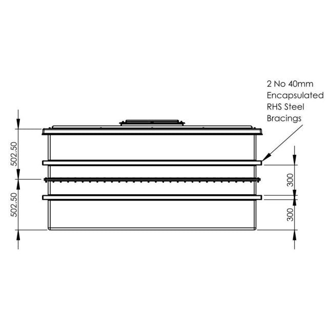 5000 Litre GRP Water Tank - Two Piece Insulated