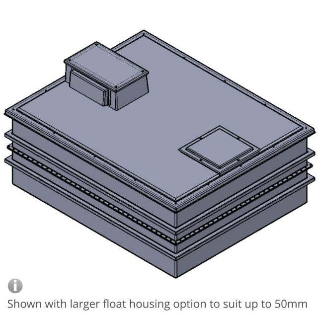 5000 Litre Type AB Air Gap GRP Water Tank - Two Piece Insulated, Cat 5