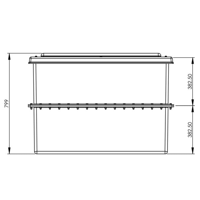 570 Litres GRP Water Tank - Two Piece Insulated