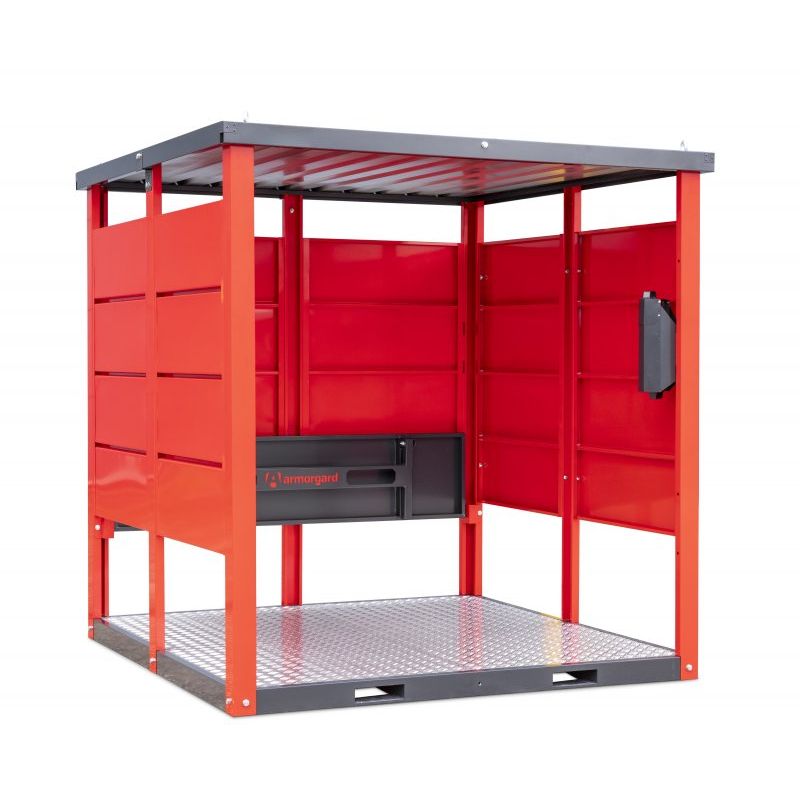 Armorgard Forma Shelter Front left  - bench folded