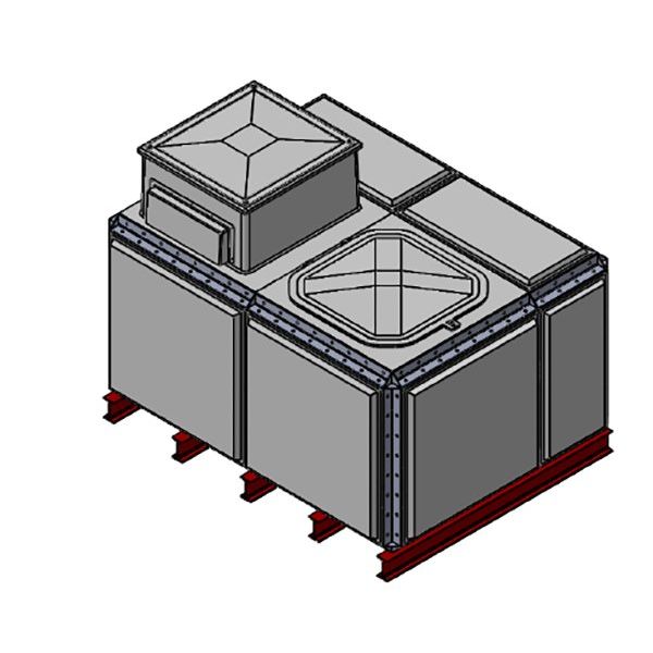 4079 Litre GRP Sectional Water Tank, 2x1.5x1 Totally Internally Flanged, AB Airgap (TIF)
