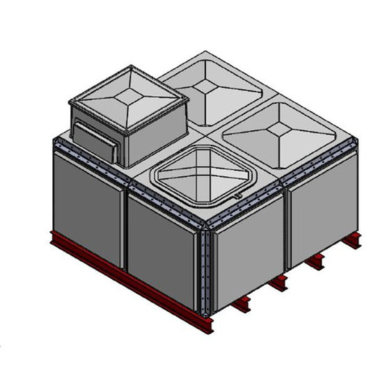 5315 Litre GRP Sectional Water Tank, Totally Internally Flanged, AB Airgap (TIF)
