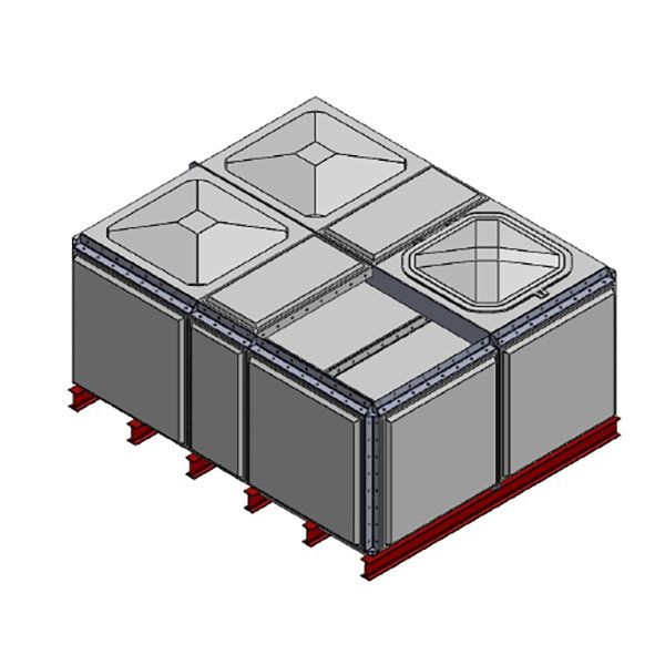 6552 Litre GRP Sectional Water Tank, Totally Internally Flanged (TIF) Divided