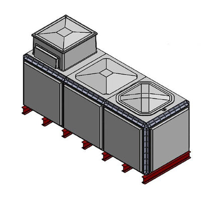 4165 Litre GRP Sectional Water Tank, Totally Internally Flanged, AB Airgap (TIF)