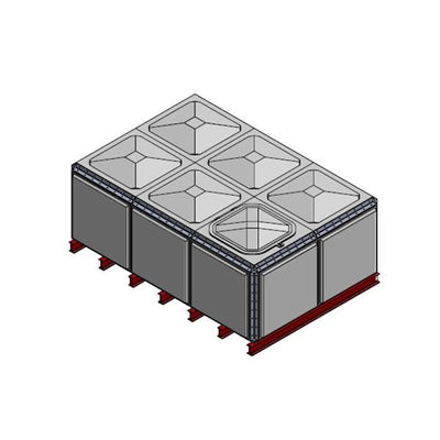 7788 Litre GRP Sectional Water Tank, Totally Internally Flanged (TIF)