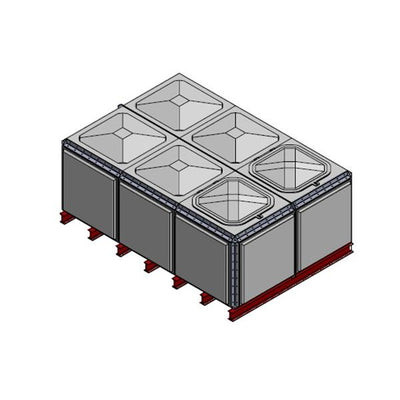 7788 Litre GRP Sectional Water Tank, Totally Internally Flanged (TIF) Divided