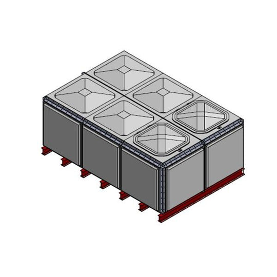 7788 Litre GRP Sectional Water Tank, Totally Internally Flanged (TIF) Divided