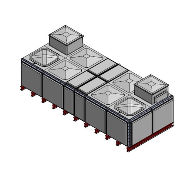 12733 Litre GRP Sectional Water Tank, Totally Internally Flanged, Divided, AB Airgap