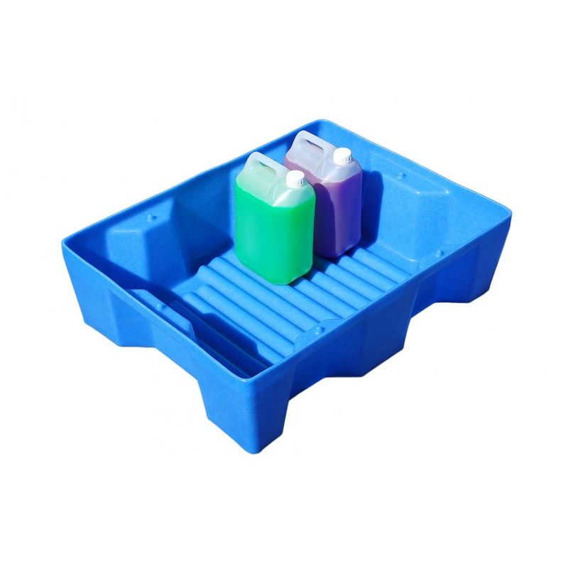 Spill drip tray with grate, 66 Litre Blue