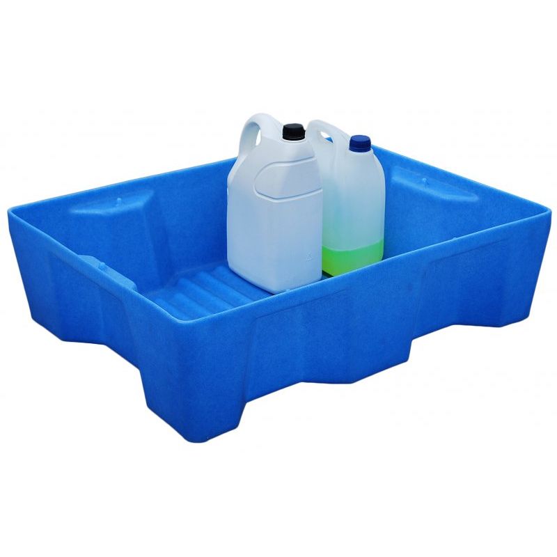 Spill drip tray with grate, 66 Litre Blue