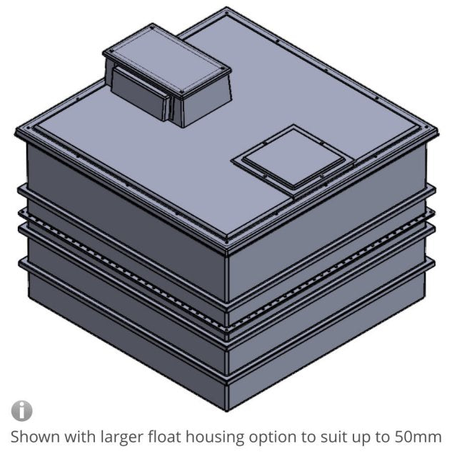 6001 Litre Type AB Air Gap GRP Water Tank - Two Piece Insulated, Cat 5