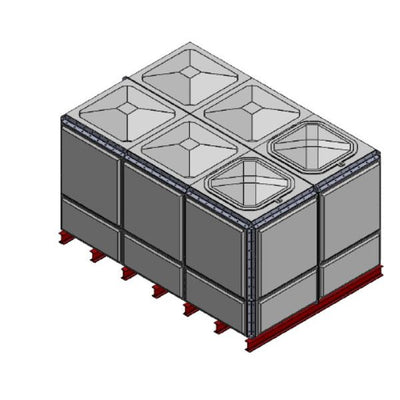 11174 Litre GRP Sectional Water Tank, Totally Internally Flanged (TIF) Divided