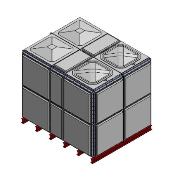 12249 Litre GRP Sectional Water Tank, Totally Internally Flanged (TIF) Divided