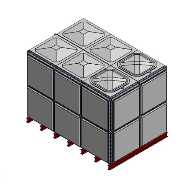 14560 Litre GRP Sectional Water Tank, Totally Internally Flanged (TIF) Divided