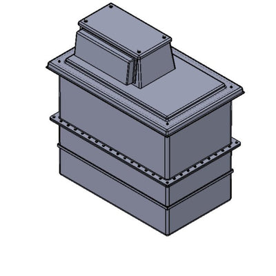 650 Litre Type AB Air Gap GRP Water Tank - Two Piece Insulated, Cat 5