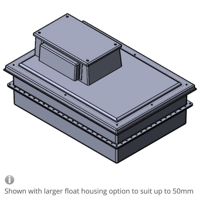 750 Litre Type AB Air Gap GRP Water Tank - Two Piece Insulated, Cat 5