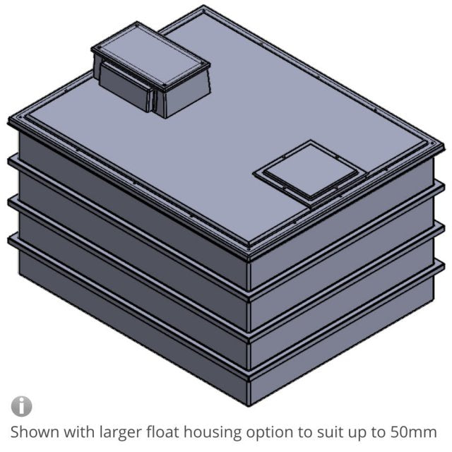 7500 Litre Type AB Air Gap GRP Water Tank, Insulated, Cat 5
