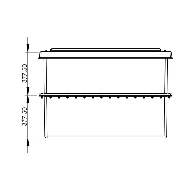 751 Litre GRP Water Tank - Two Piece Insulated