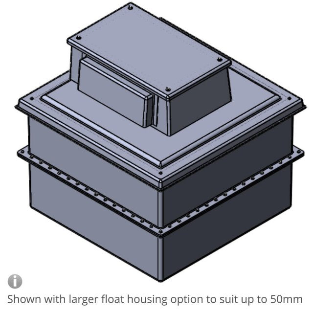 751 Litre Type AB Air Gap GRP Water Tank - Two Piece Insulated, Cat 5