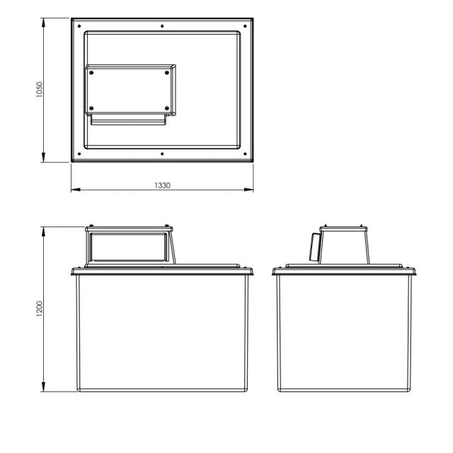909 Litre Type AB Air Gap GRP Break Tank, Insulated, Cat 5