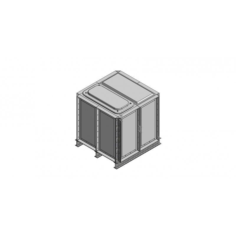 1000 Litre GRP Sectional Water Tank, Internally Flanged Base in 500mm Panels (IFB)