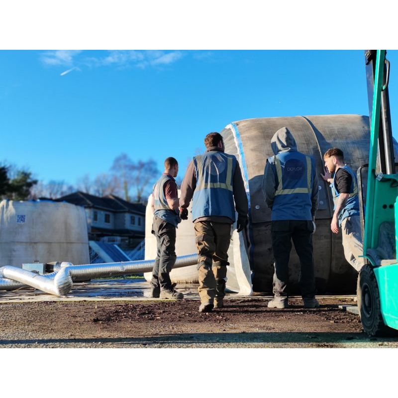 Deploy 14,000 Litre Inflatable Concrete Water Tank