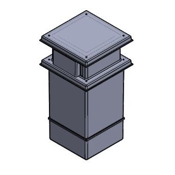 251 Litre Type AB Air Gap GRP Fire Water Tank, Insulated, Cat 5