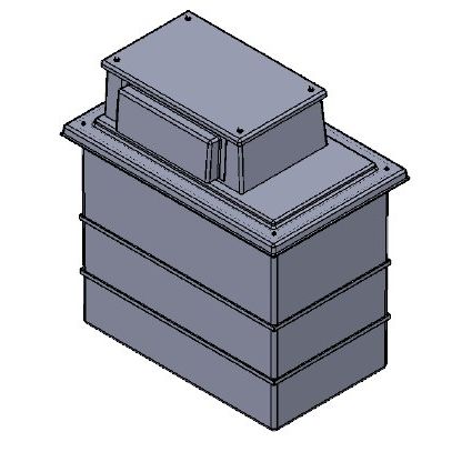 650 Litre Type AB Air Gap GRP Fire Water Tank, Insulated, Cat 5