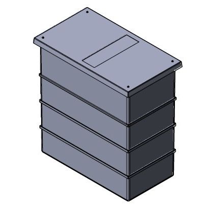 601  litre divided grp tank