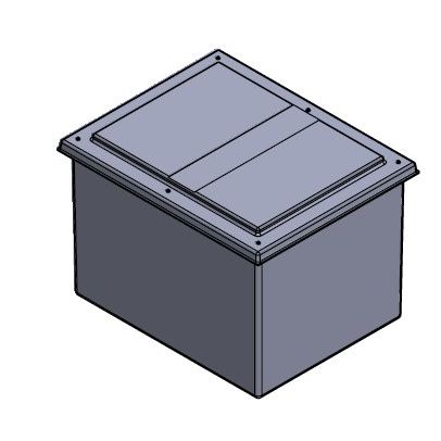 570 litre divided grp tank