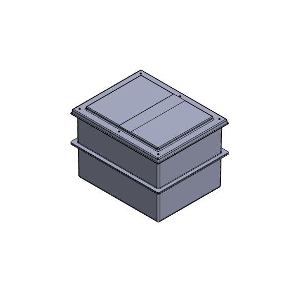 570 Litre Two Piece Divided GRP Water Tank, Insulated
