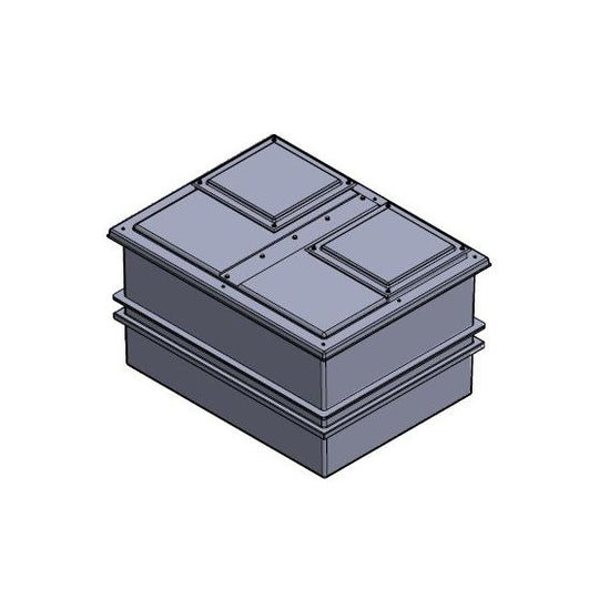 1590 Litre Two Piece Divided GRP Water Tank, Insulated