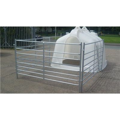 JFC Group Calf Hutch with Plain Penning and Teet Feeder