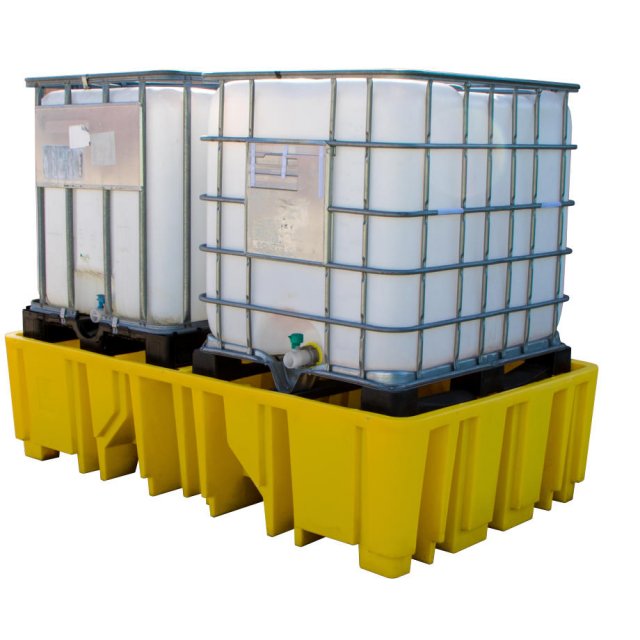 Platformless Double IBC Spill Pallet side view