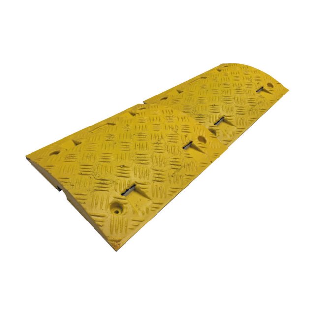Pack (2) Black and Yellow Speed Bumps, 75mm Height