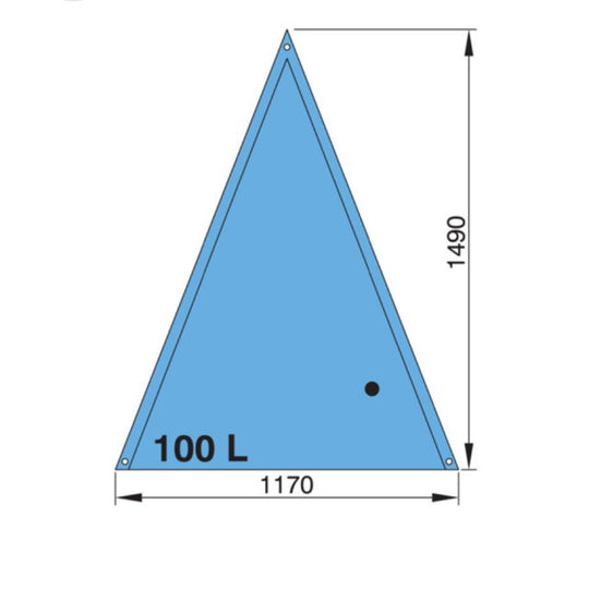 100 Litre Triangular Flexible Water Tank, Potable
