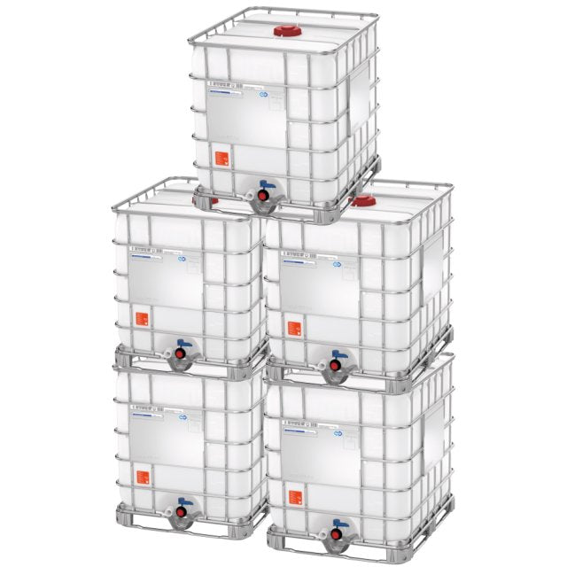 5 x 1000 Litre IBCs Stacked