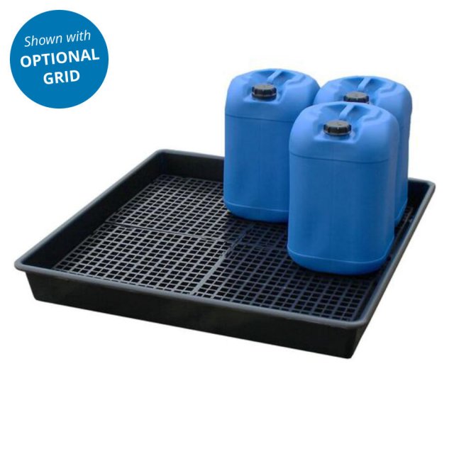 Spill drip tray base only, 100 Litre, optional grid