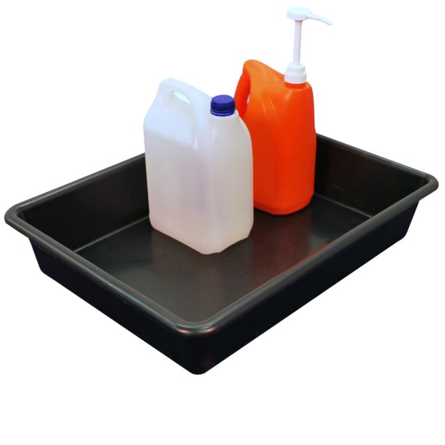 Spill drip tray base only, 28 Litre, side view