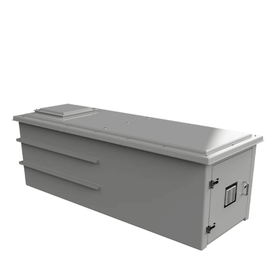 CUCOMP.3000-1500 grey combination unit with AG air gap, Single cabinet door with breathable vent.