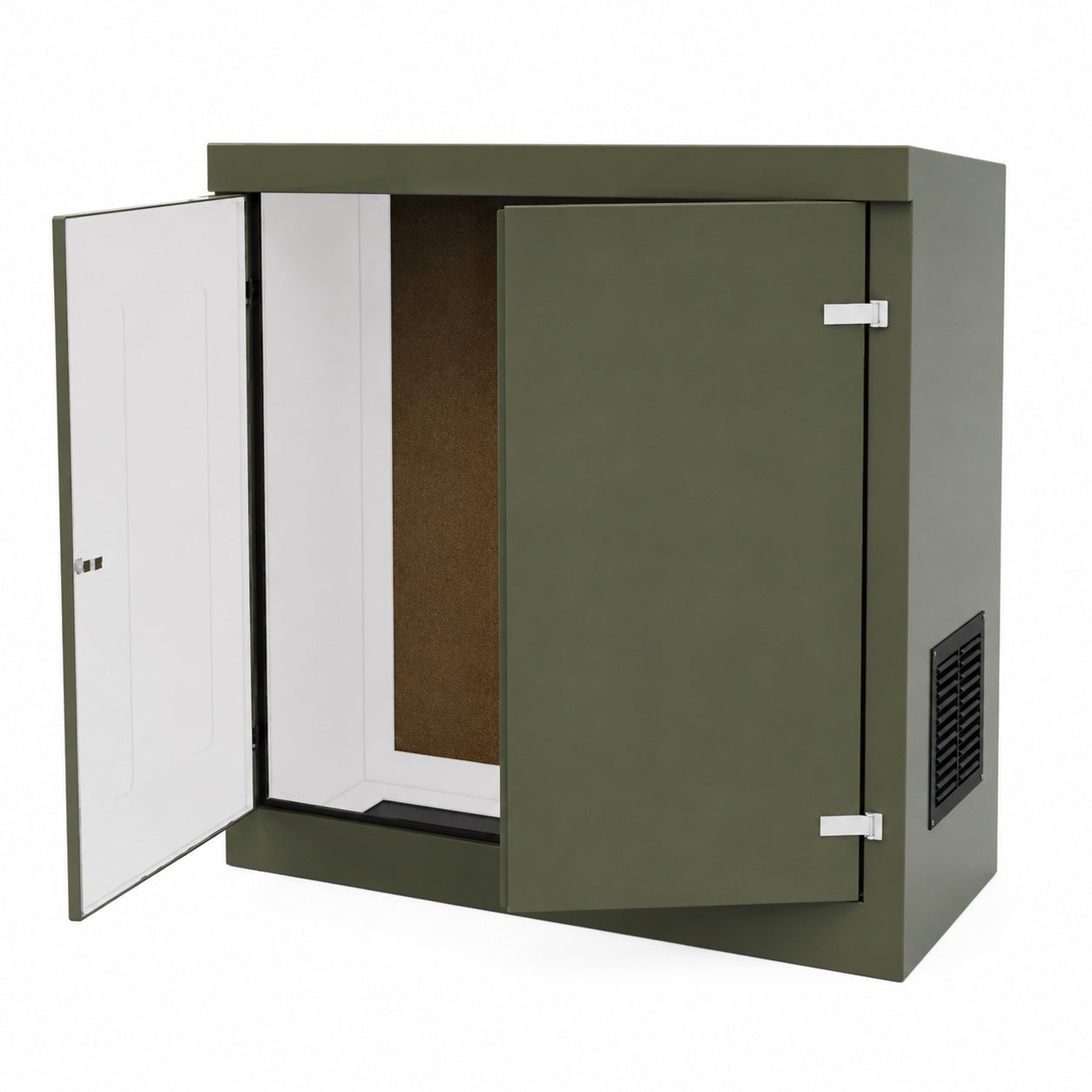 GRP Enclosure - 1210mm x 515mm x 1260mm - Double Door Open