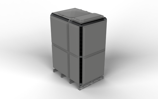 4079 Litre GRP Sectional Water Tank, Totally Internally Flanged (TIF) Divided 1.5x1x2