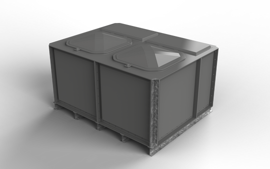 3000 Litre GRP Sectional Water Tank, Internally Flanged Base (IFB) Divided 2x1.5x1