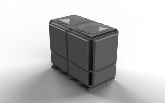 4079 Litre GRP Sectional Water Tank, Totally Internally Flanged (TIF) Divided 2x1x1.5