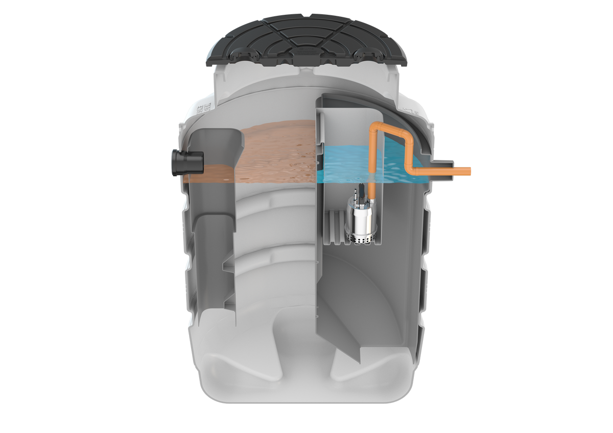 WTE Quantum 6 PE Sewage Treatment Plant Pumped Outlet