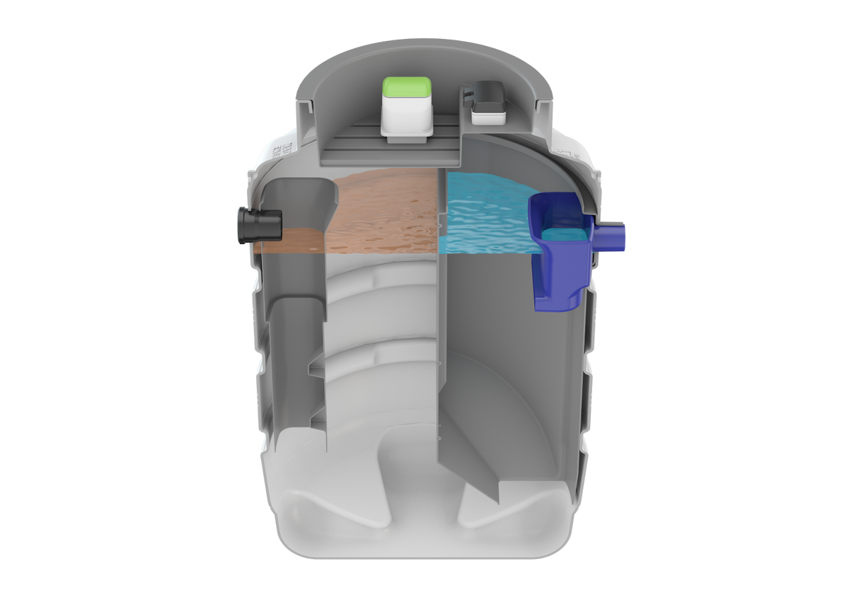 WTE Quantum 6 PE Sewage Treatment Plant Gravity Outlet