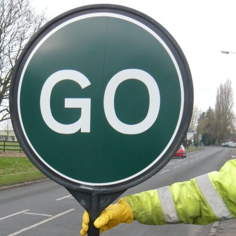 Stop and Go Traffic Control Sign - Tanks Direct