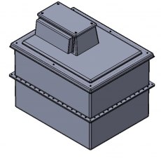 909 Litre Type AB Air Gap GRP Fire Water Tank - Two Piece Insulated, Cat 5