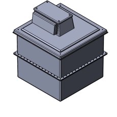 1000 Litre Type AB Air Gap GRP Fire Tank - Two Piece Insulated, Cat 5